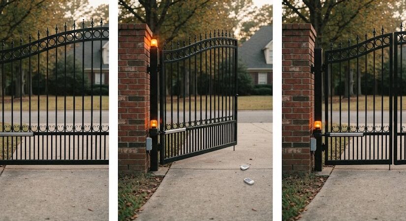 electric gate opening and closing on its own
