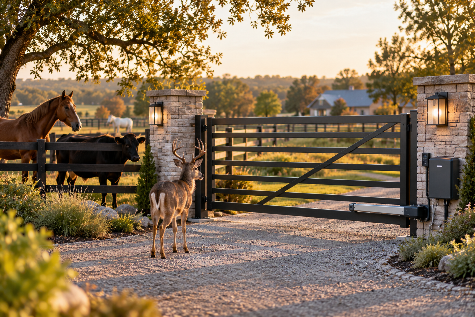Learn how animal-safe gate automation can help protect livestock, wildlife, and your property with smart sensors, durable gate operators, and reliable detection technology designed for rural environments.